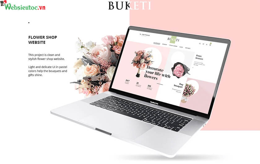 thiết kế web bán hoa